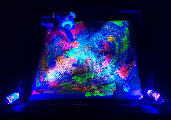 Cavebot painting with UV LEDs